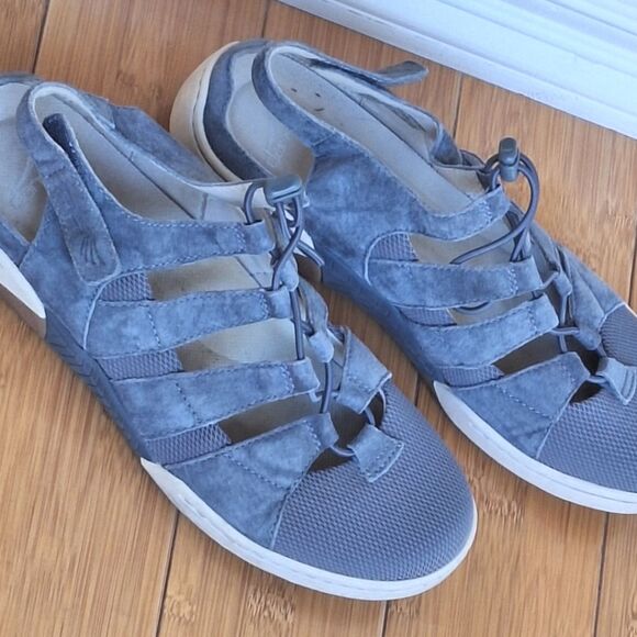 Dansko Riona Fisherman Sandals Comfort Sneakers 39 Slate Gray Suede US 8.5 - 9 - Picture 13 of 16